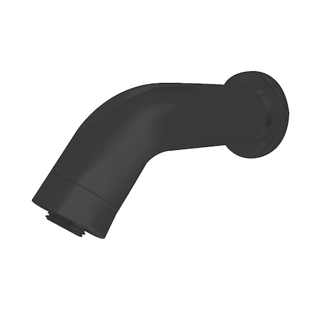 Kingston Brass K850E0 6-Inch Brass Shower Arm with Flange, Matte Black K850E0